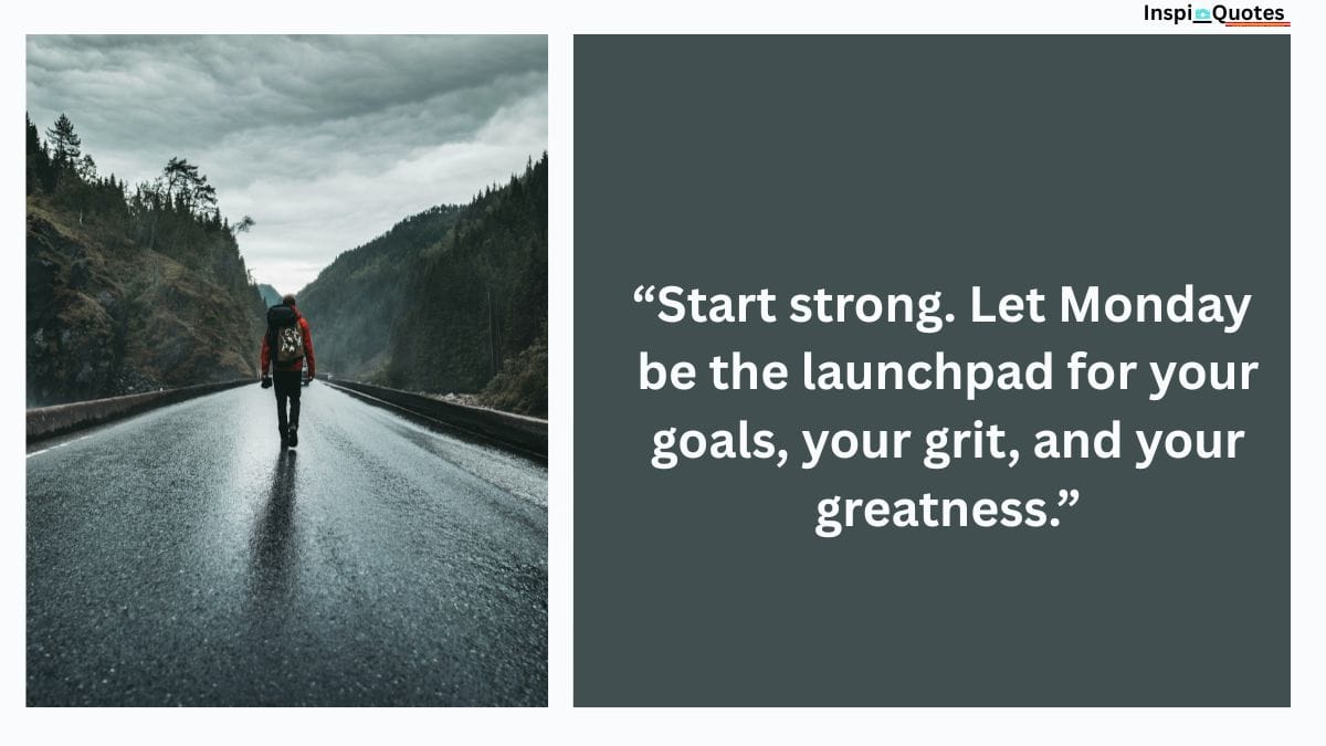 Start your Monday with a smile – motivational Monday quote image